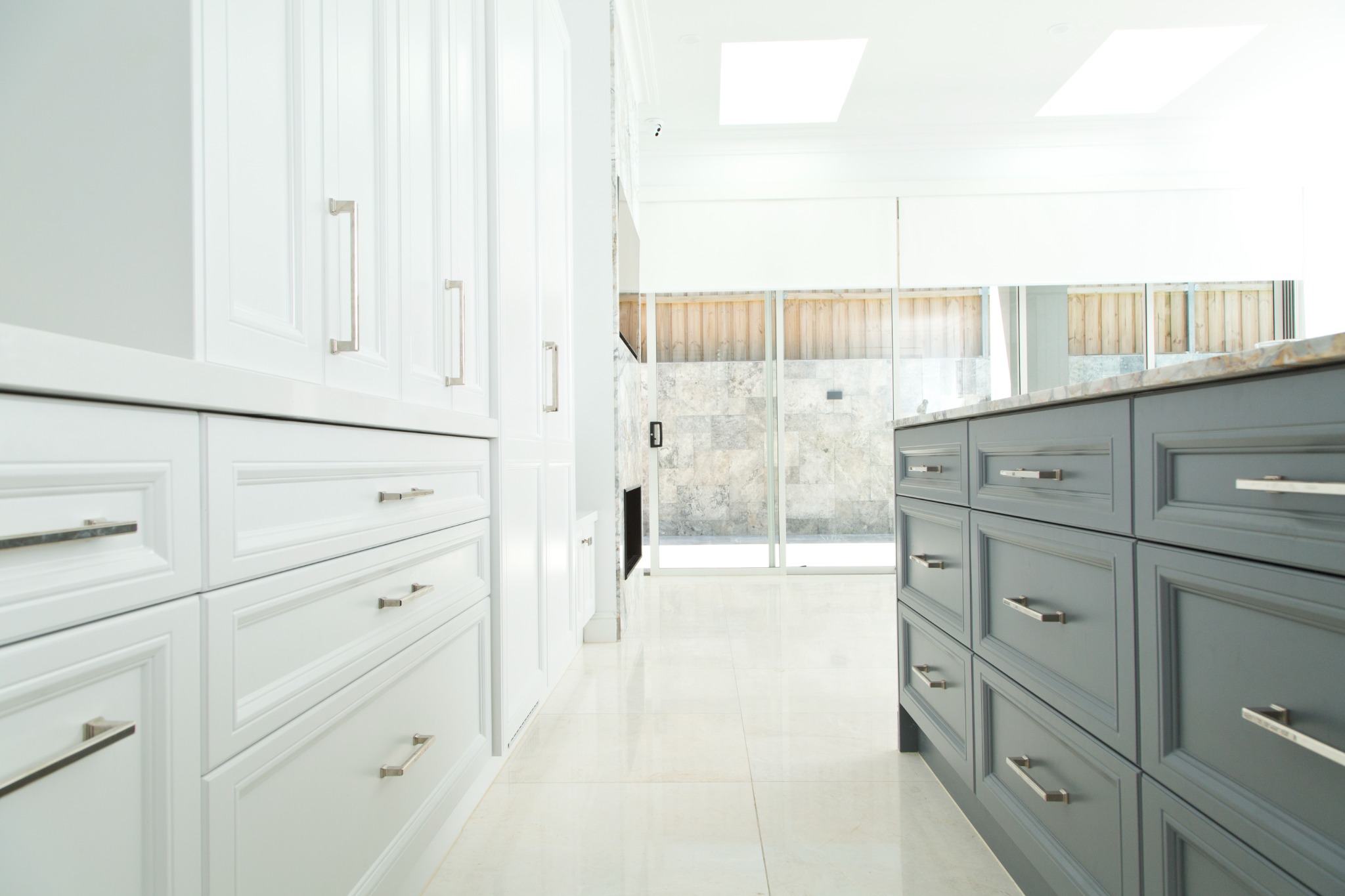 Detailed view of custom cabinetry